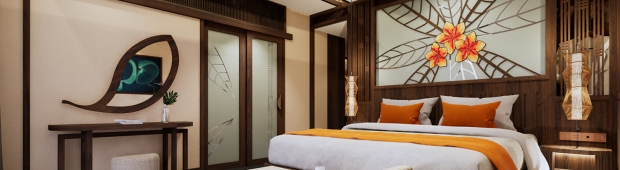 Family Room 2 Bedroom Garden View with Children Themed Room | Amiana Resort Cam Ranh